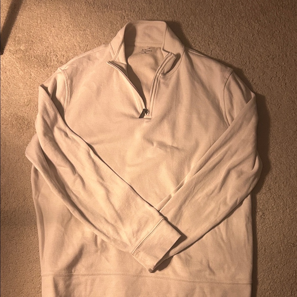 J. Crew Men's Half-Zip Sweater - Cream